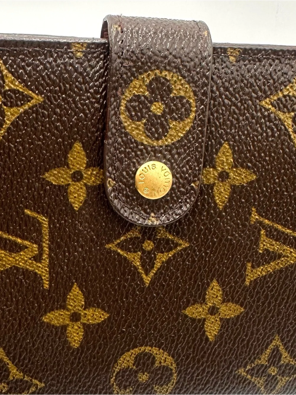 Authentic Louis Vuitton Monogram Papier wallet passport holder good condition